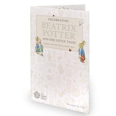 Image of exterior Beatrix Potter 2017 50p coin collector album.