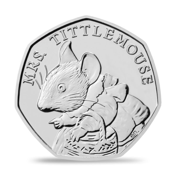 Image of Mrs Tittlemouse 2018 UK 50p coin