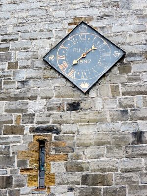 Photograph of clock on Castle Rushen on the Isle of Man