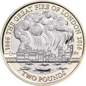 Image of Great Fire of London 2016 UK 2 pound coin