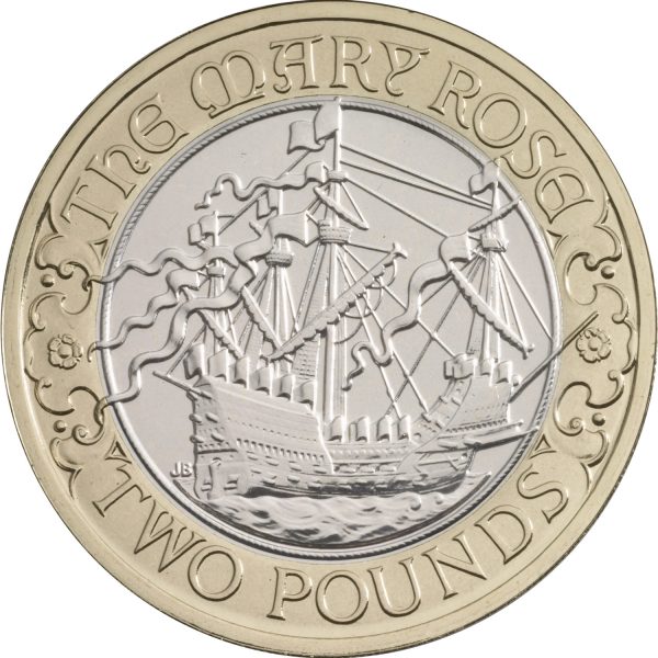 Image of Mary Rose 2011 UK 2 pound coins