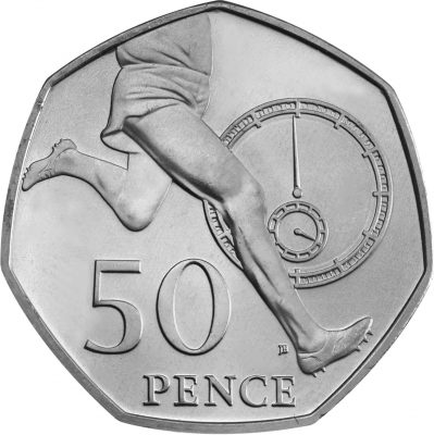 Image of Roger Bannister 2004 UK 50p coin