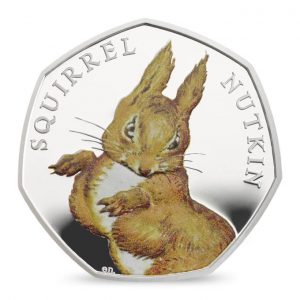 Image of reverse side of Squirrel Nutkin 2016 UK 50p Silver Proof coin