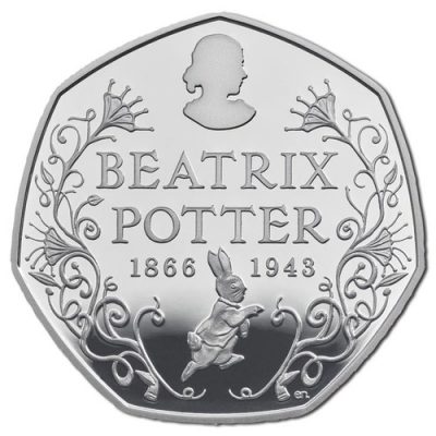 2016 150th anniversary Beatrix Potter 50p coin