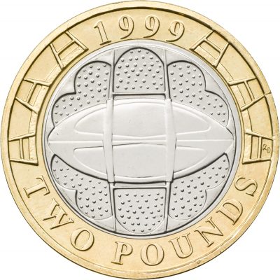 Image of 1999 Rugby World Cup 2 pound coin
