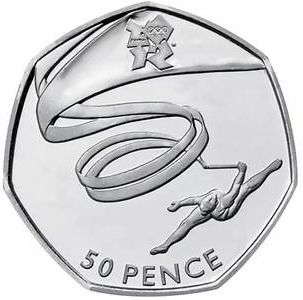 Image of Gymnastics 50p coin