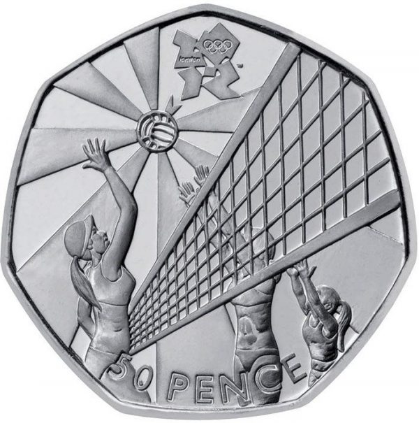 Image of Volleyball 2011 50p coin